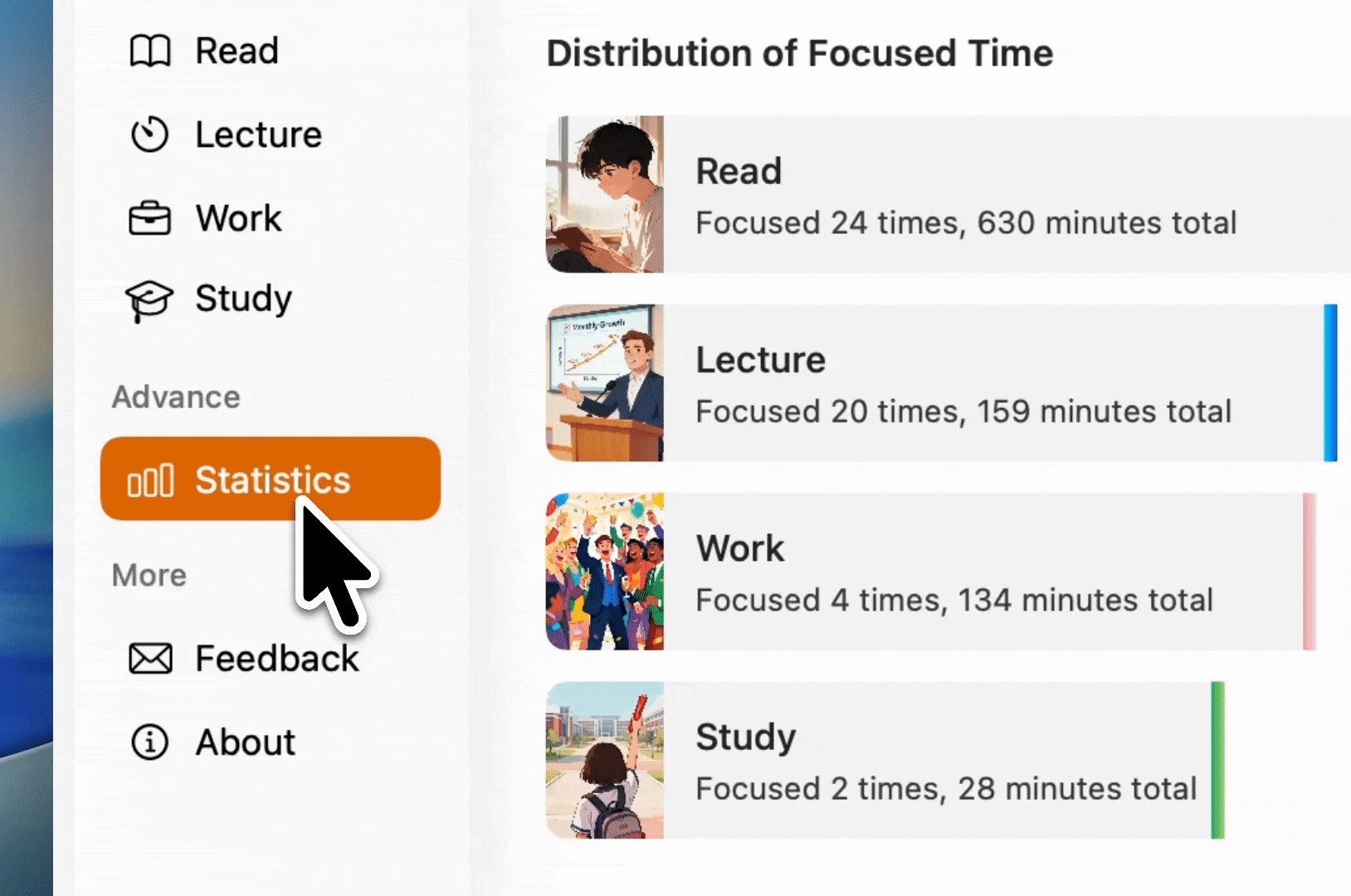 Statistics and heatmap